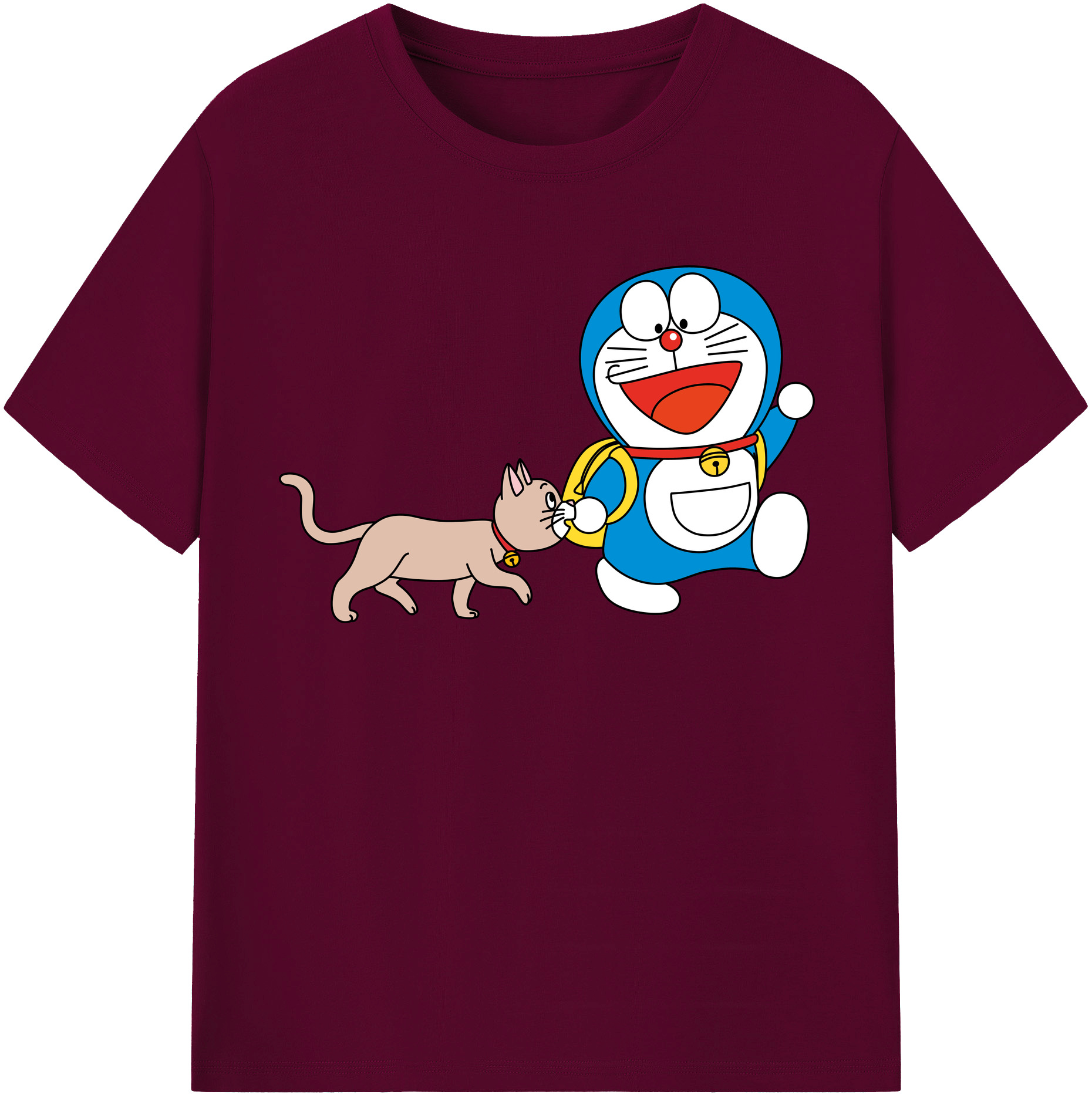 （画像用） ドラえもん Doraemon レディースカジュアルプリントTシャツ（綿100％）